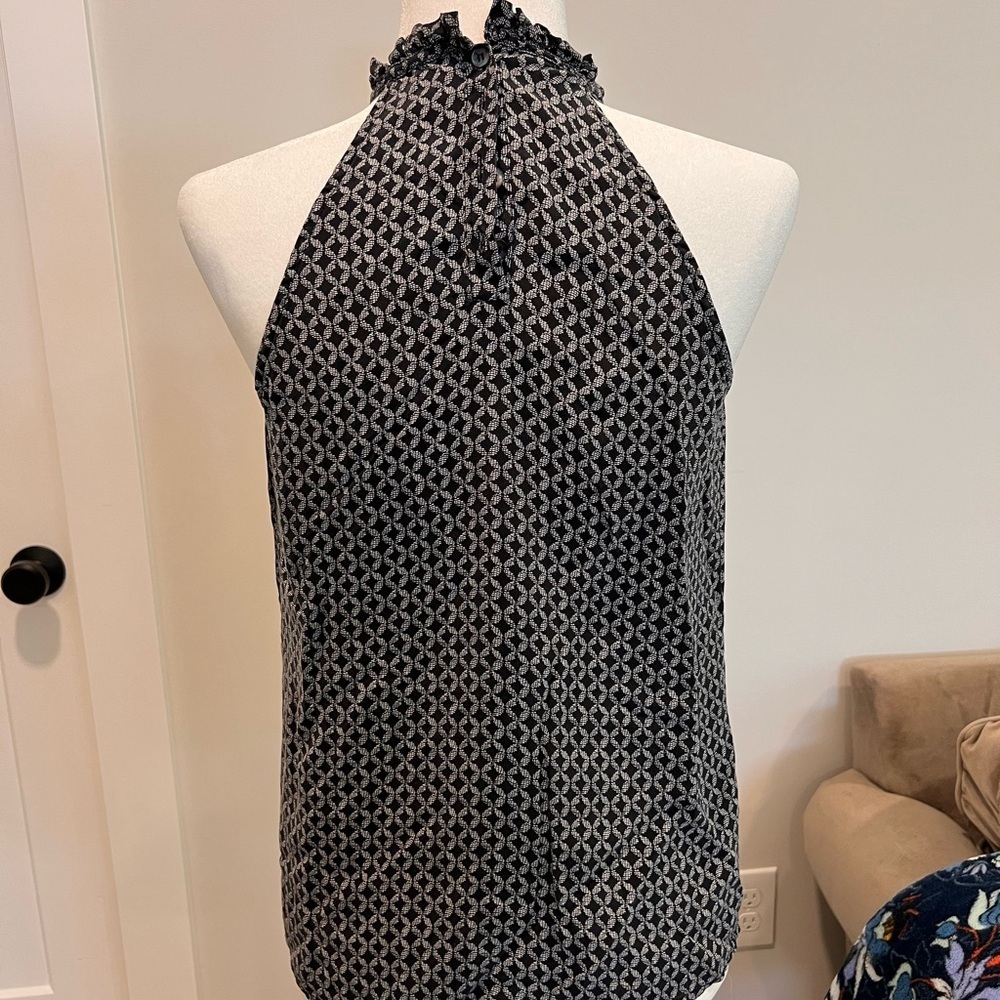 Cynthia Rowley Black and White Geometric Tank Top - Picture 2 of 5